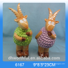 Großhandel Dekoration Keramik Tier Handwerk in Ziegenform